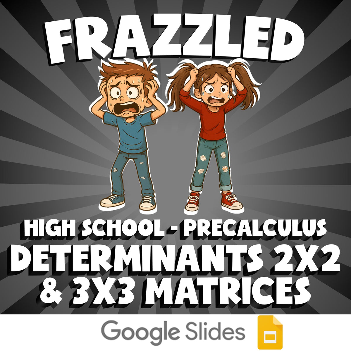 Determinants 2x2 & 3x3 Matrices FRAZZLED Math Game - No Prep PreCalculus Review