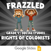 Rights of Colonists FRAZZLED Socials Game - No Prep Grade 4 Review Activity