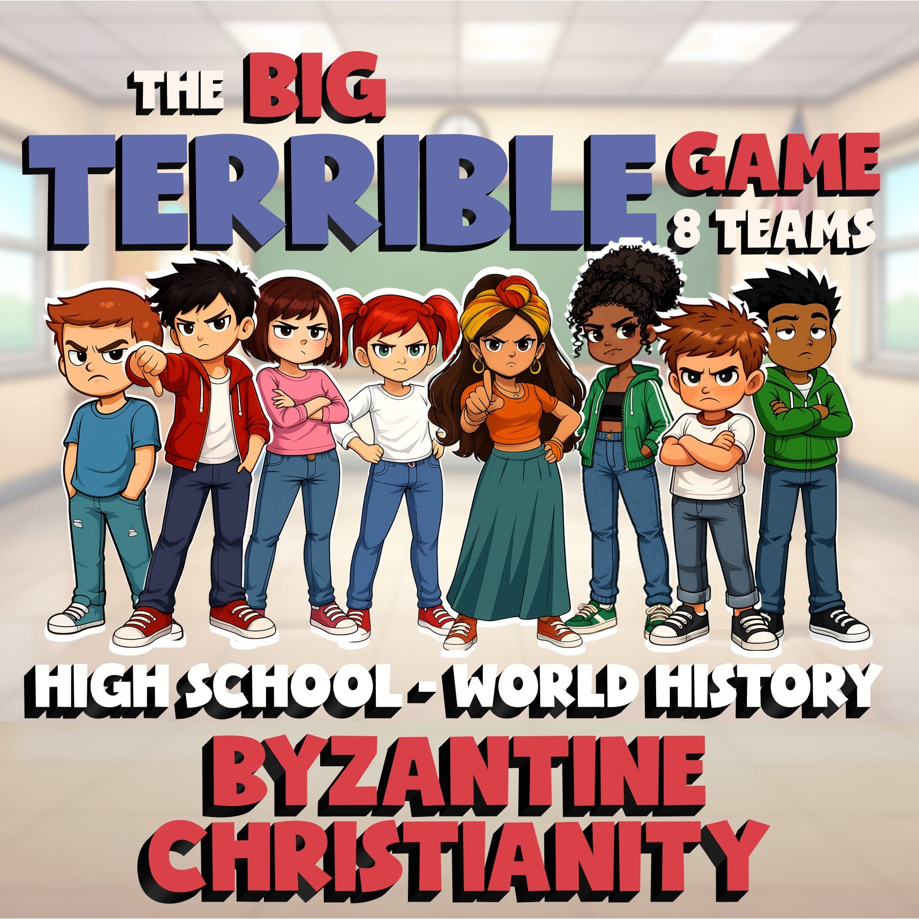 Byzantine Christianity BIG TERRIBLE GAME - No Prep World History Review Activity