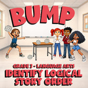 Identify Logical Story Order BUMP ELA Game - No Prep Grade 3 Review Activity