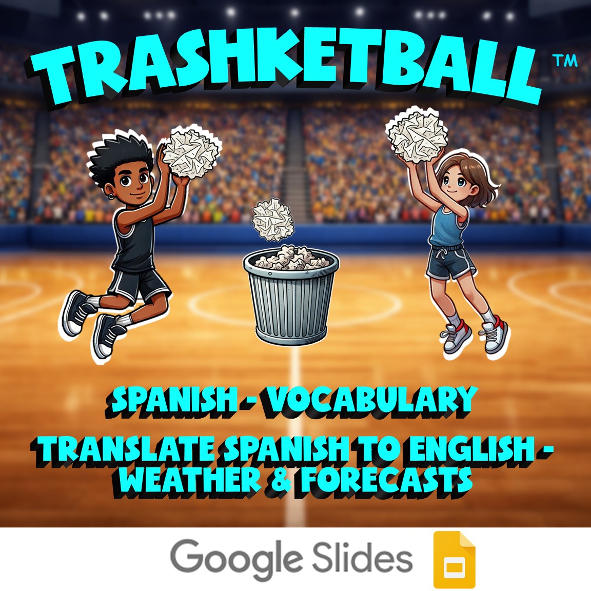 Translate Spanish to English - Weather & Forecasts TRASHKETBALL Game - Spanish
