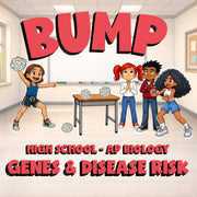 Genes & Disease Risk BUMP Science Game - No Prep AP Biology Review Activity