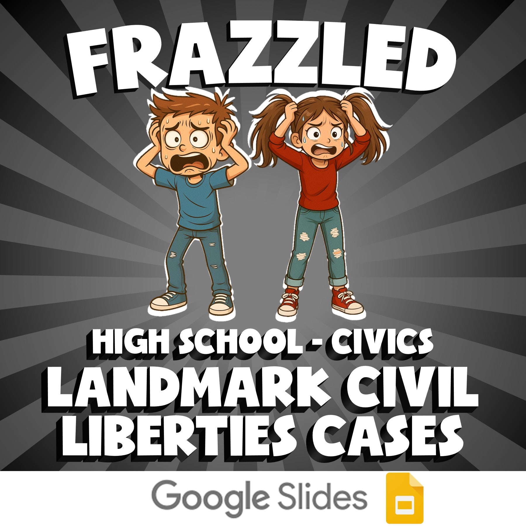 Landmark Civil Liberties Cases FRAZZLED Civics Game - No Prep Review Activity