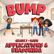Applications & Reasoning BUMP Math Game - No Prep Grade 3 Review Activity