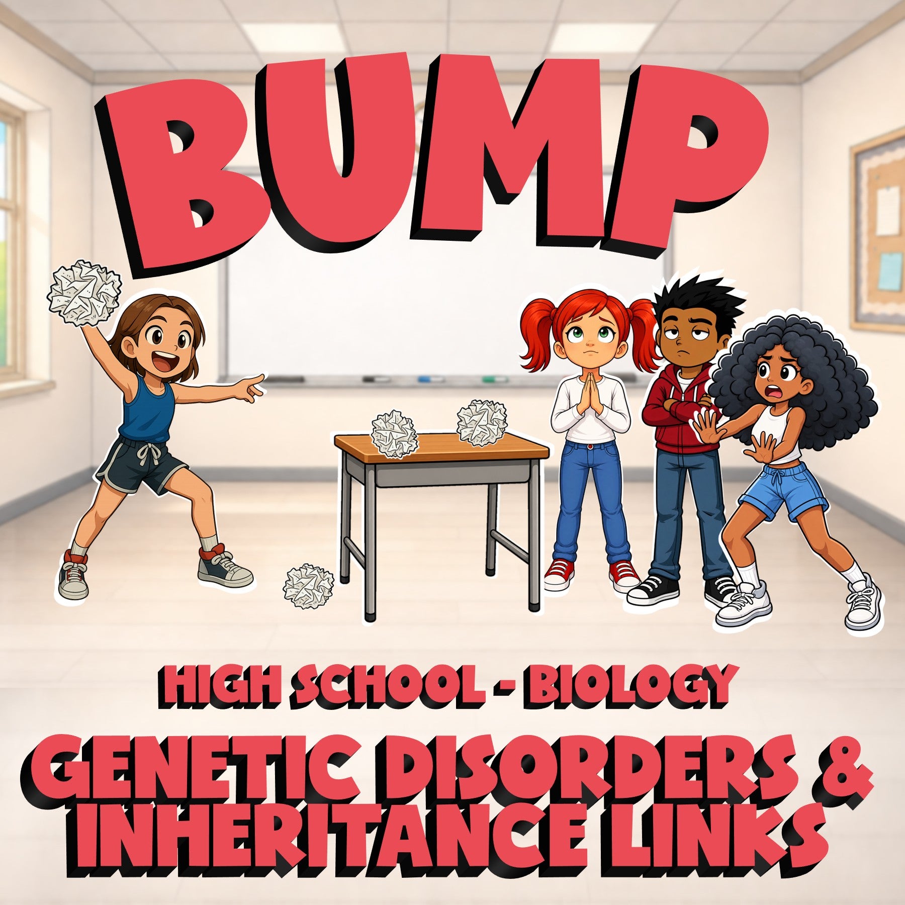 Genetic Disorders & Inheritance Links BUMP Science Game - No Prep Biology Review