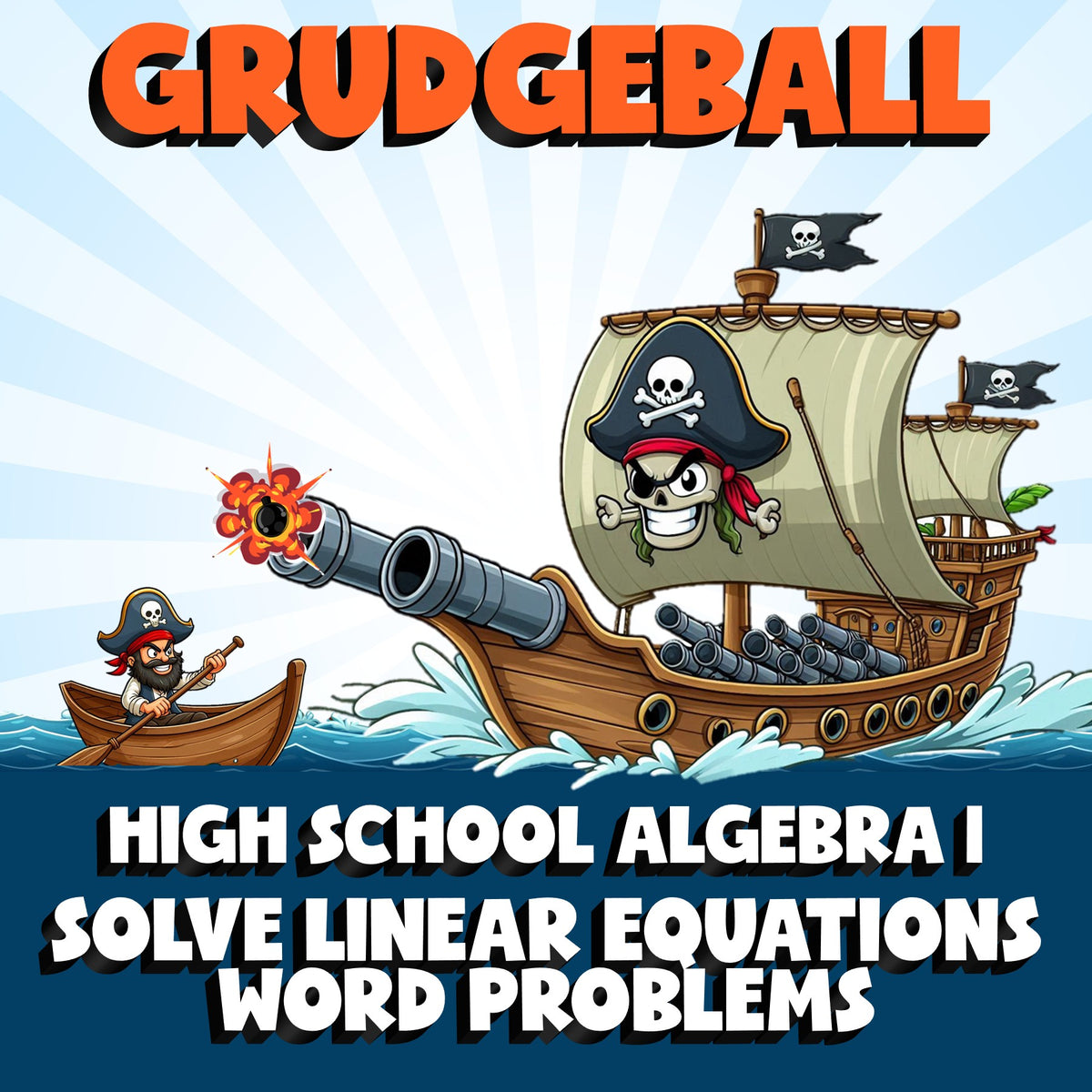 Solve Linear Equations Word Problems GRUDGEBALL Math Game - No Prep Algebra 1