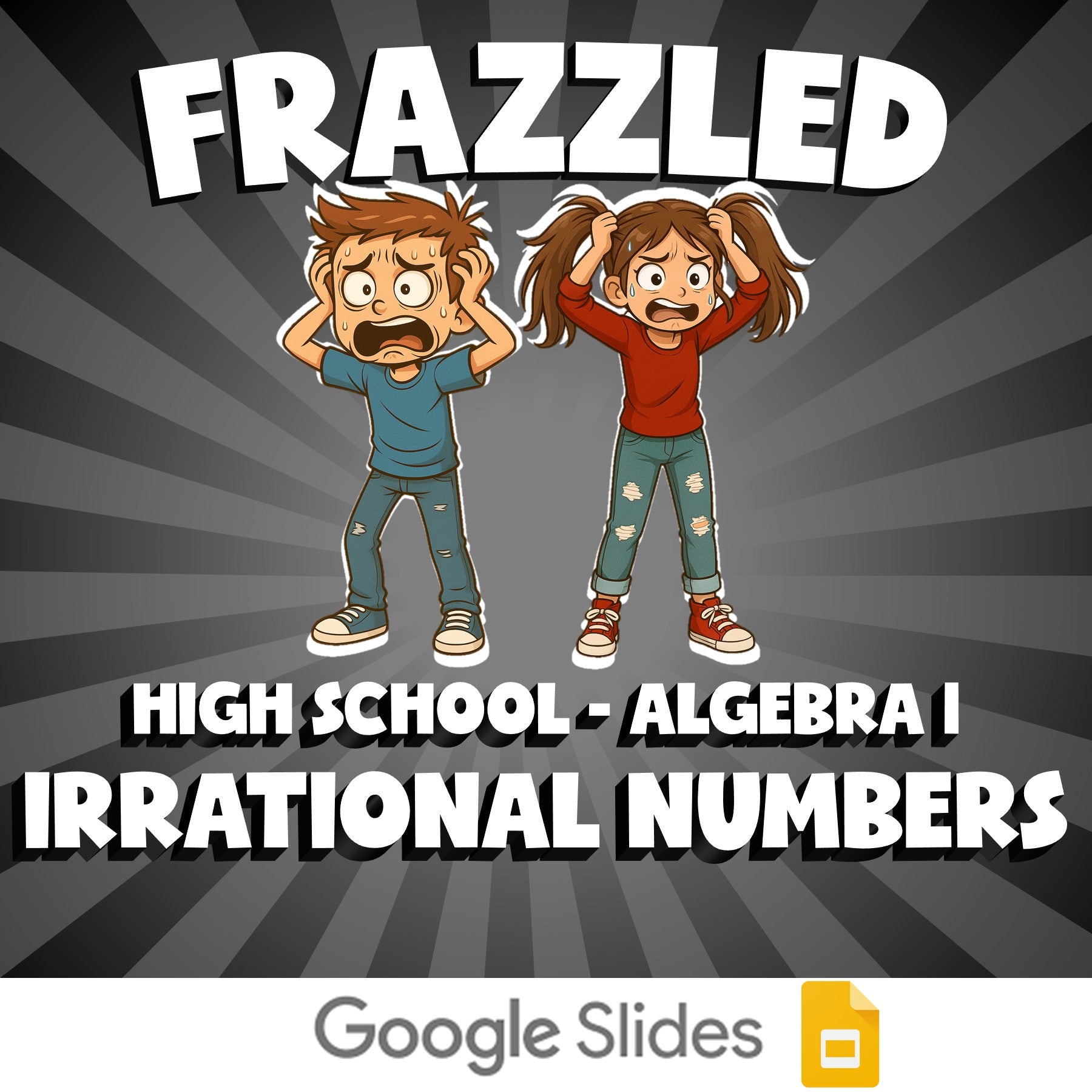 Irrational Numbers FRAZZLED Math Game - No Prep Algebra 1 Review Activity