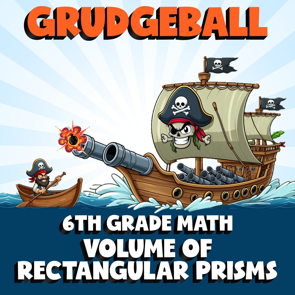 Volume of Rectangular Prisms GRUDGEBALL Math Game - No Prep Grade 6 Review