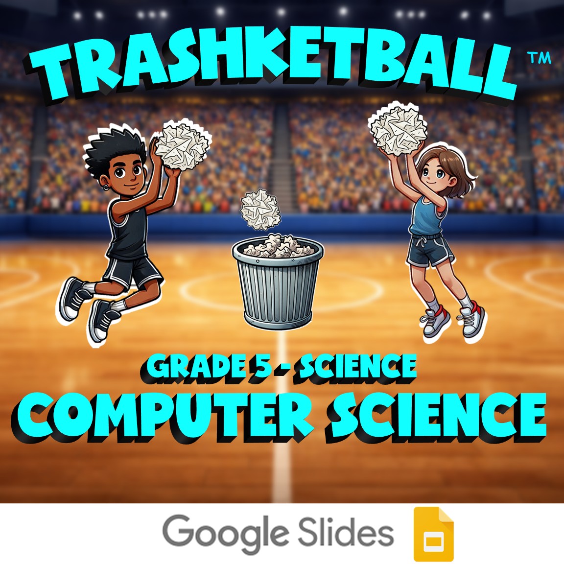Computer Science TRASHKETBALL Science Game - No Prep Grade 5 Review Activity