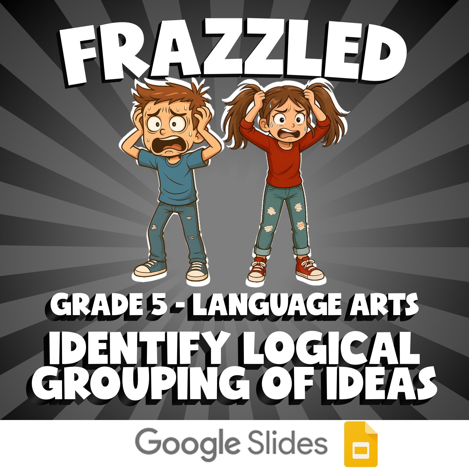 Identify Logical Grouping of Ideas FRAZZLED ELA Game - No Prep Grade 5 Review