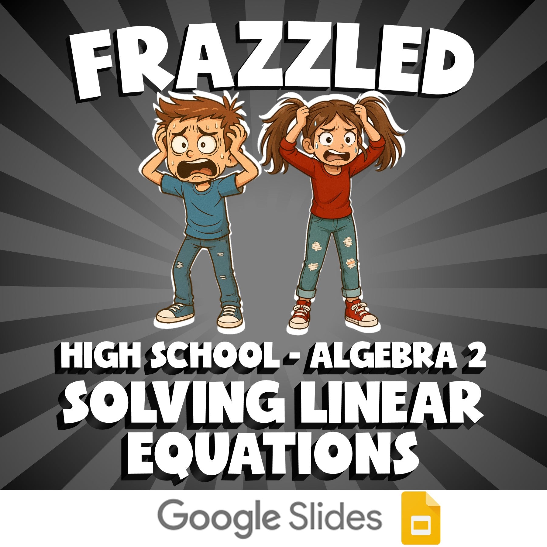 Solving Linear Equations FRAZZLED Math Game - No Prep Algebra 2 Review Activity