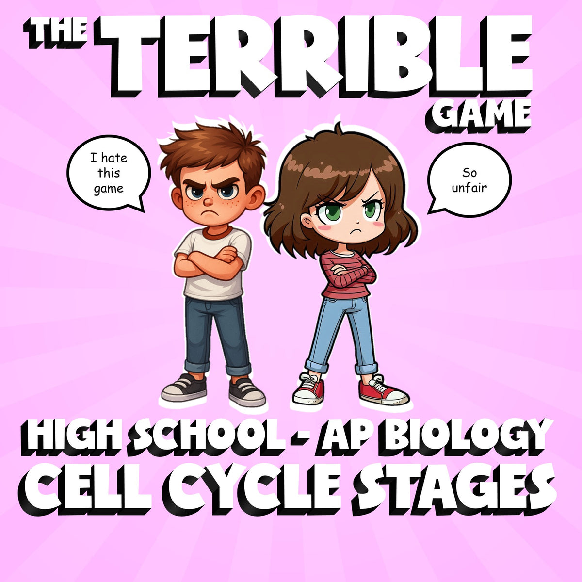 Cell Cycle Stages THE TERRIBLE GAME - No Prep AP Biology Science Review Activity