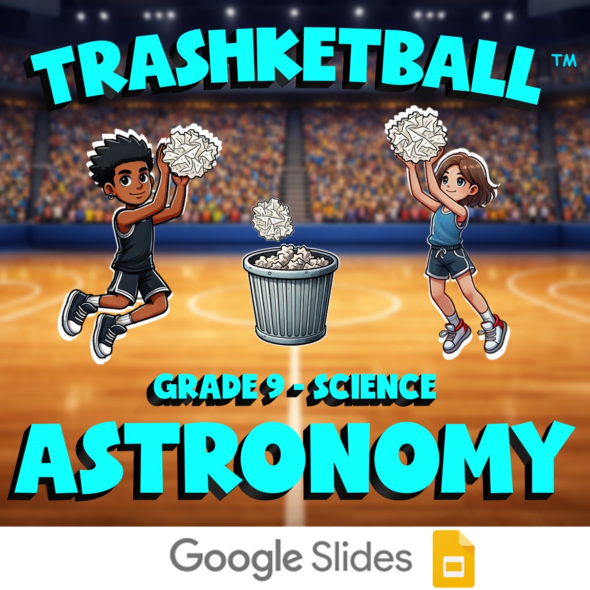 Astronomy TRASHKETBALL Science Game - No Prep Grade 9 Review Activity