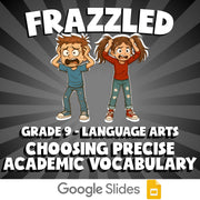 Choosing Precise Academic Vocabulary FRAZZLED ELA Game - No Prep Grade 9 Review