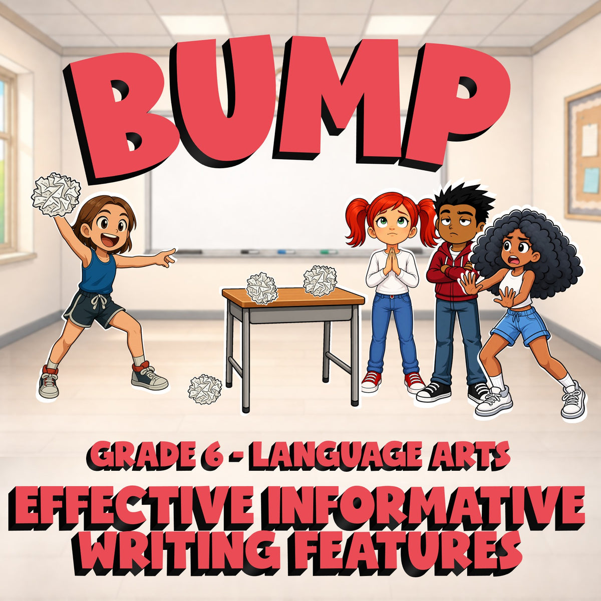 Effective Informative Writing Features BUMP ELA Game - No Prep Grade 6 Review
