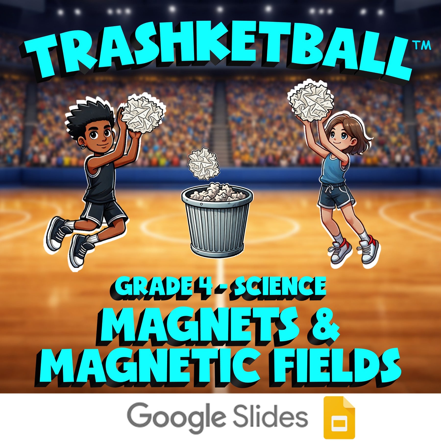 Magnets & Magnetic Fields TRASHKETBALL Science Game - No Prep Grade 4 Review
