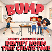 Identify Words That Create Tone BUMP ELA Game - No Prep Grade 9 Review Activity