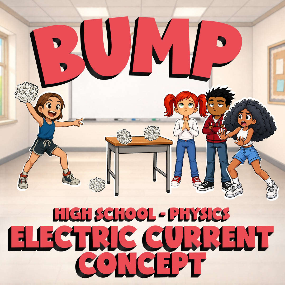 Electric Current Concept BUMP Science Game - No Prep Physics Review Activity