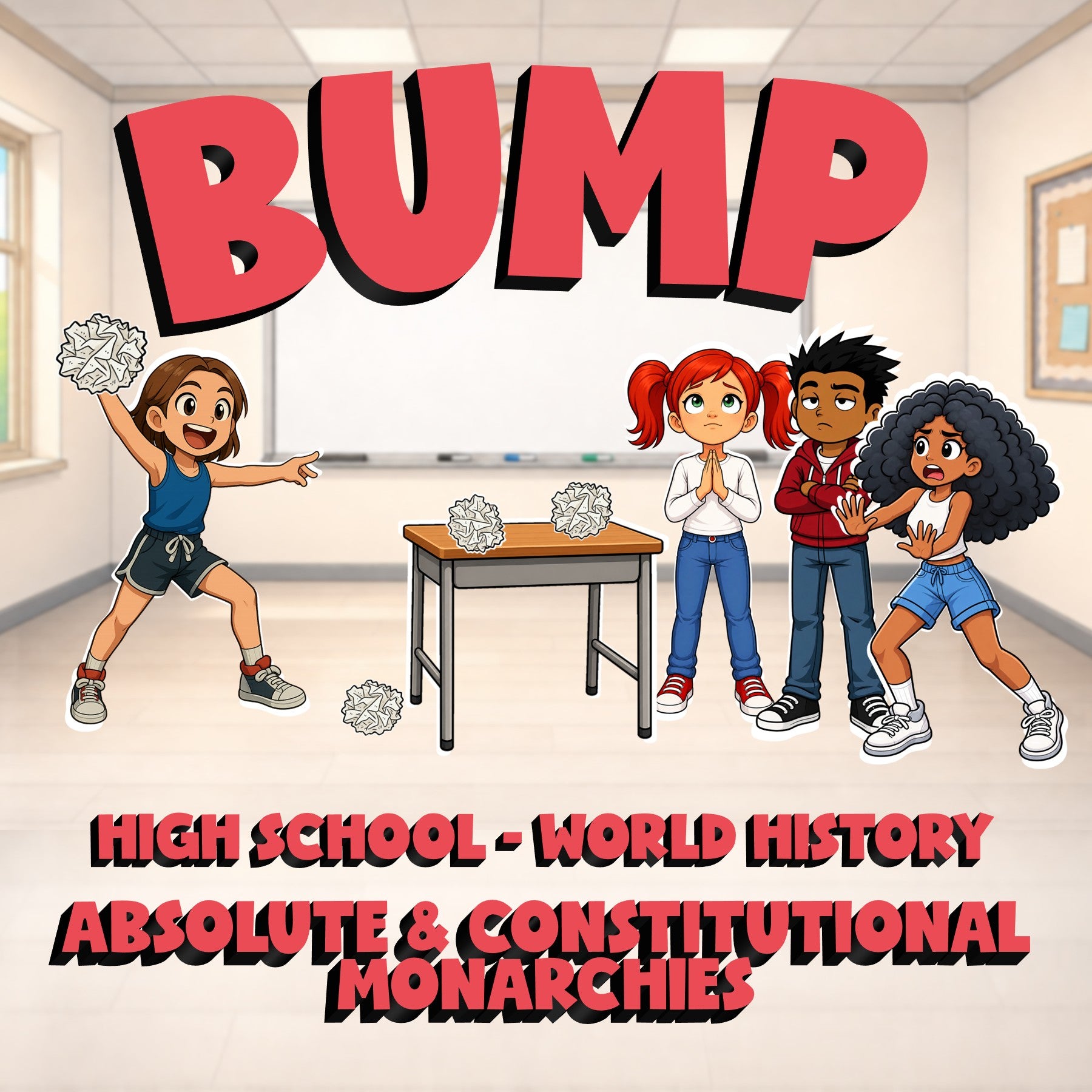 Absolute & Constitutional Monarchies BUMP Game - No Prep World History Review