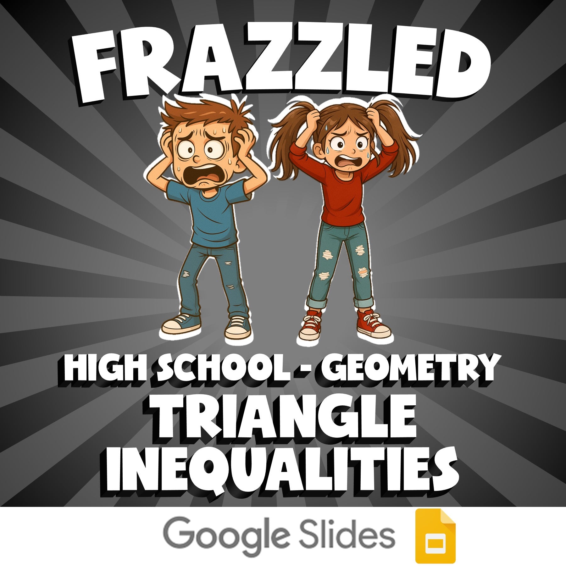 Triangle Inequalities FRAZZLED Math Game - No Prep Geometry Review Activity