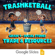 Trade & Resources TRASHKETBALL Socials Game - No Prep Grade 4 Review Activity