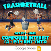 Compound Interest (A = P(1 + rn)^(nt)) TRASHKETBALL Math Game - No Prep Grade 9