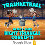 Right Triangle Concepts TRASHKETBALL Math Game - No Prep Grade 9 Review Activity