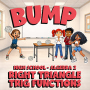 Right Triangle Trig Functions BUMP Math Game - No Prep Algebra 2 Review Activity
