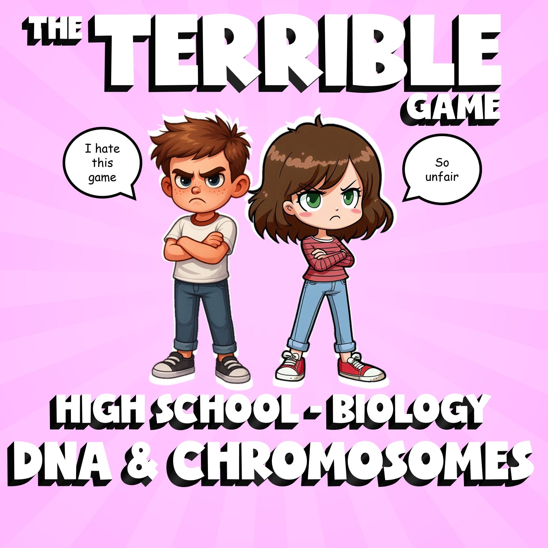 DNA & Chromosomes THE TERRIBLE GAME - No Prep Biology Science Review Activity