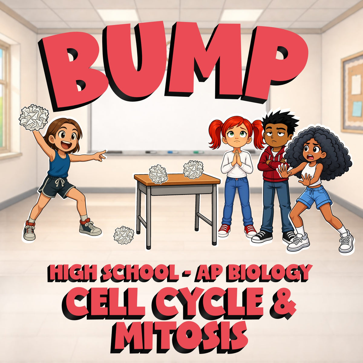 Cell Cycle & Mitosis BUMP Science Game - No Prep AP Biology Review Activity