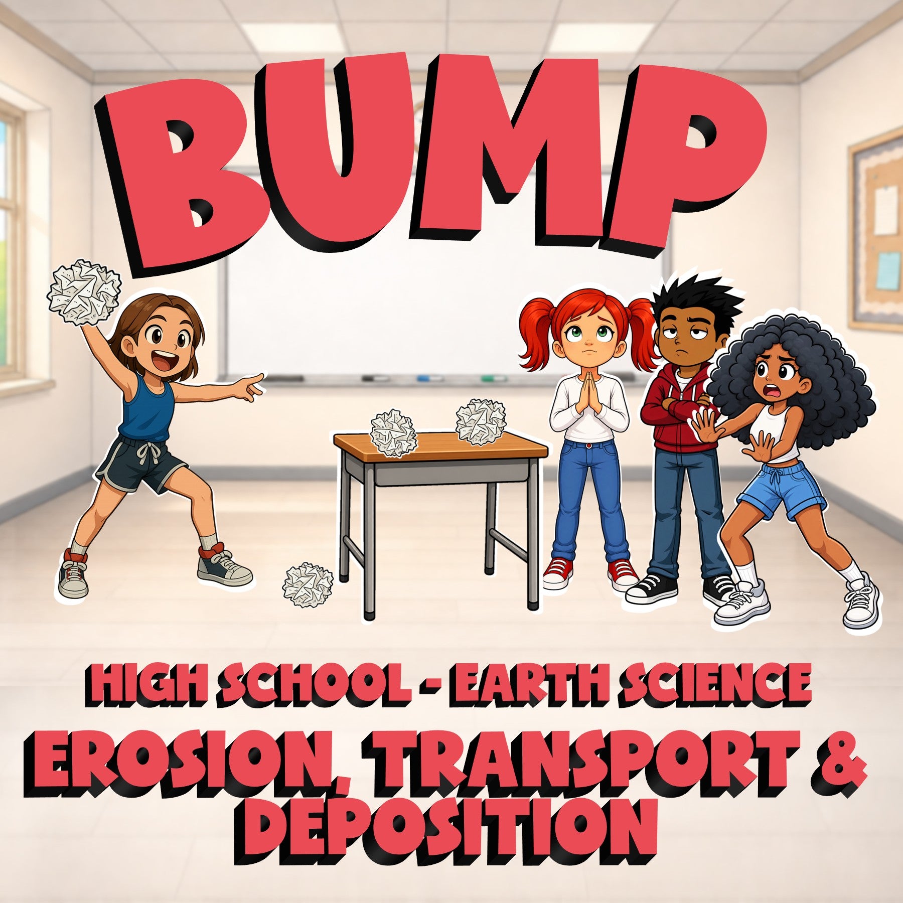 Erosion, Transport & Deposition BUMP Game - No Prep Earth Science Review