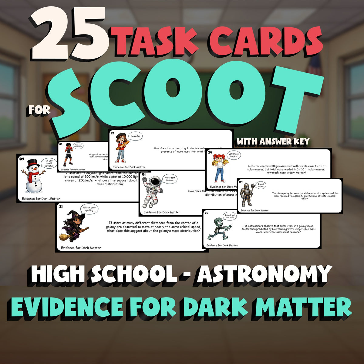 Evidence for Dark Matter SCOOT TASK CARDS Science Game - No Prep Astronomy