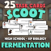 Fermentation SCOOT TASK CARDS Science Game - No Prep AP Biology Review Activity