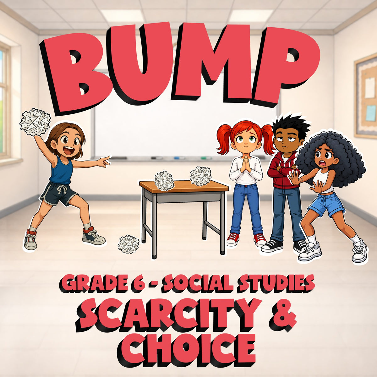 Scarcity & Choice BUMP Socials Game - No Prep Grade 6 Review Activity
