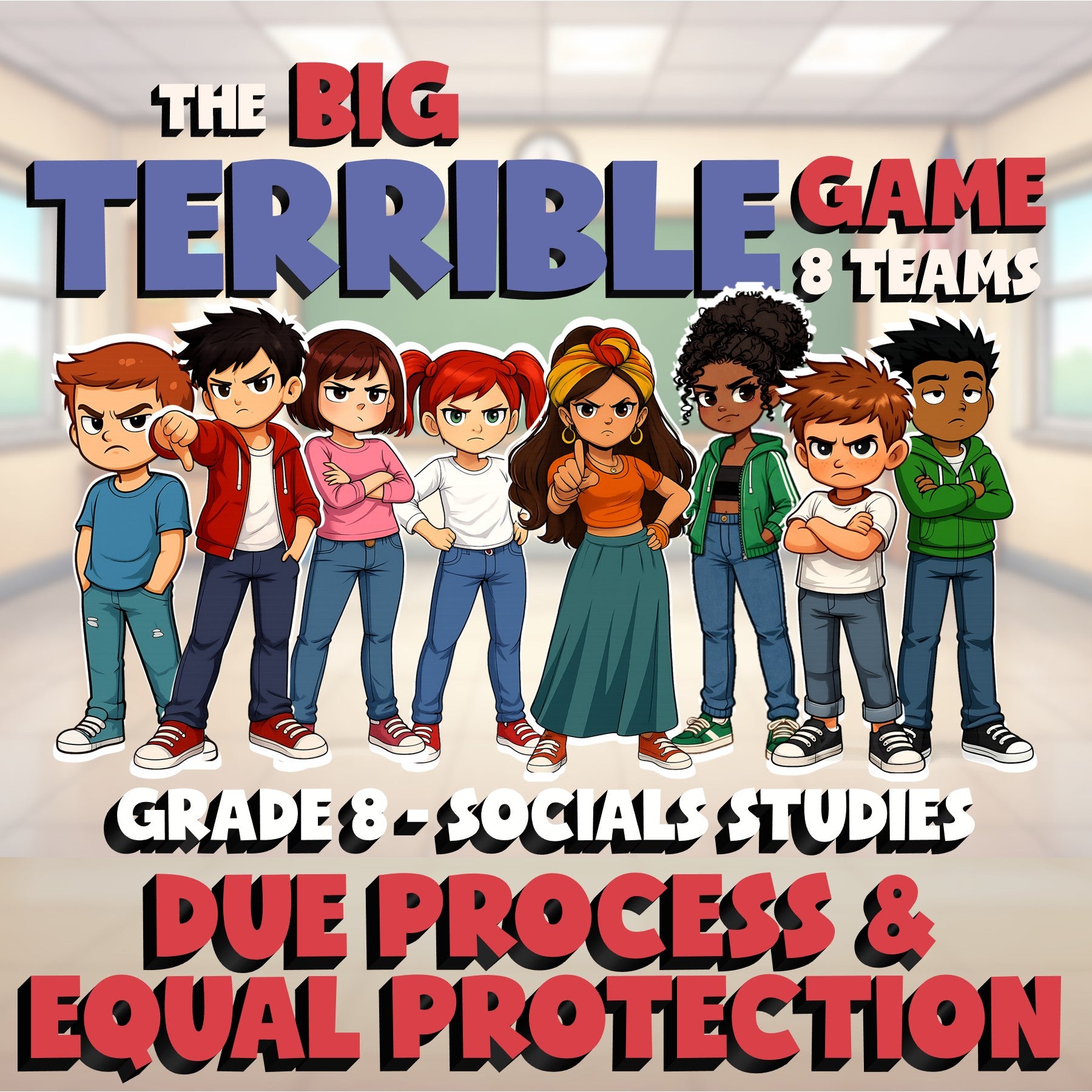 Due Process & Equal Protection BIG TERRIBLE GAME - Grade 8 Socials Review
