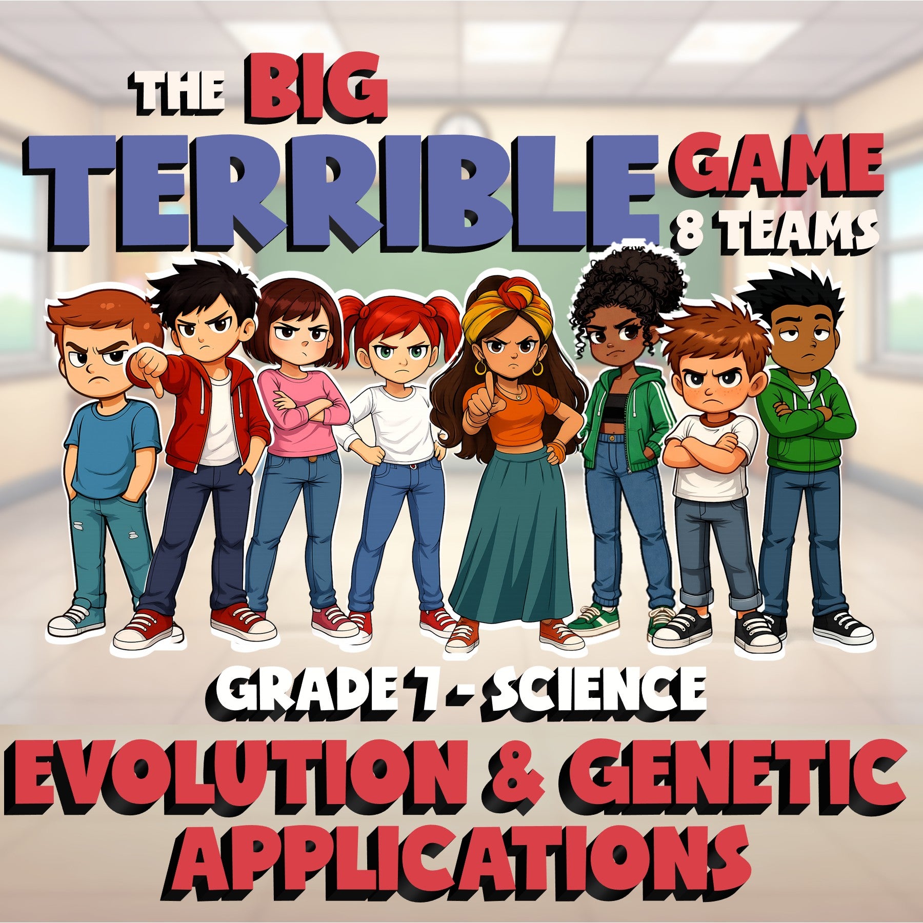 Evolution & Genetic Applications BIG TERRIBLE GAME - Grade 7 Science Review