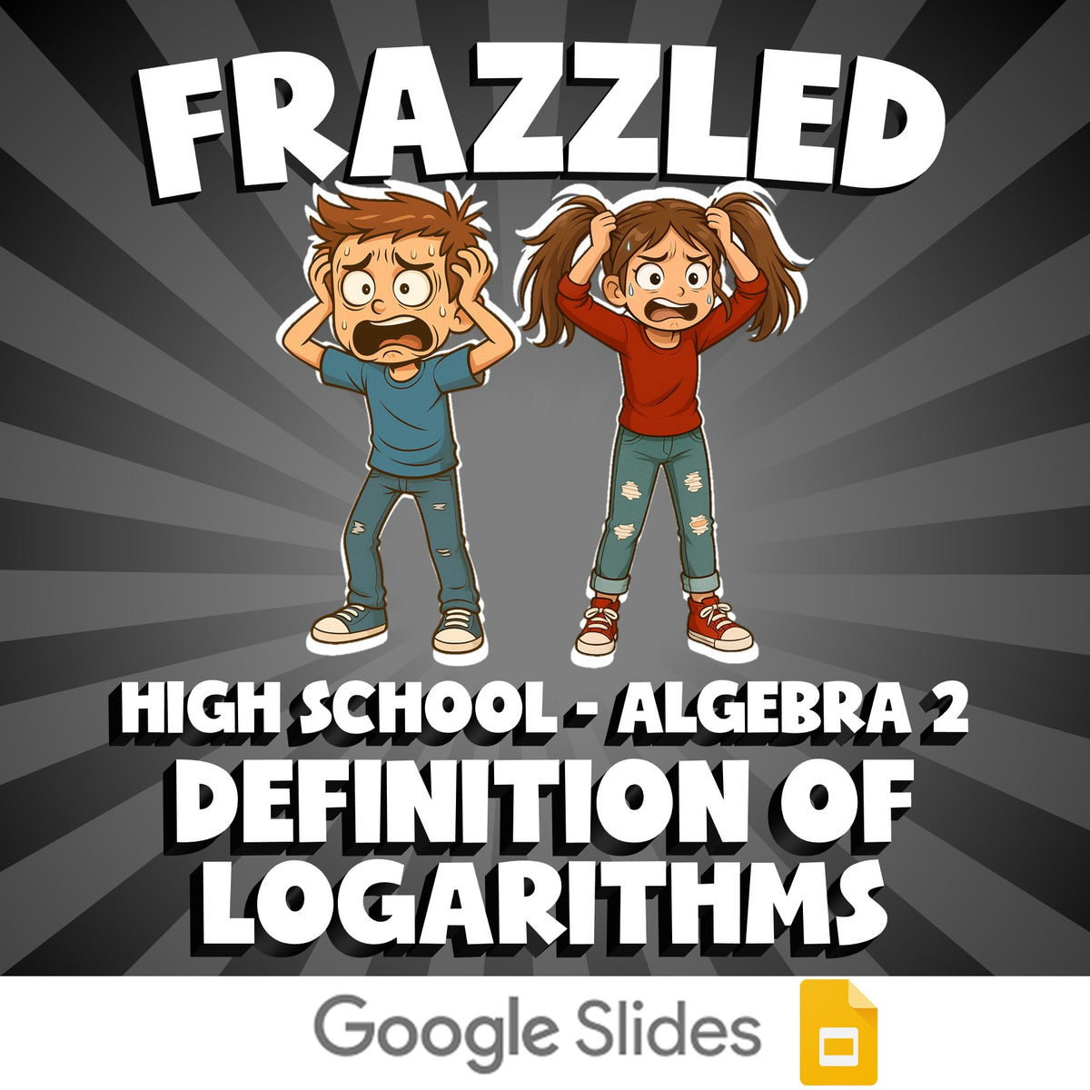 Definition of Logarithms FRAZZLED Math Game - No Prep Algebra 2 Review Activity