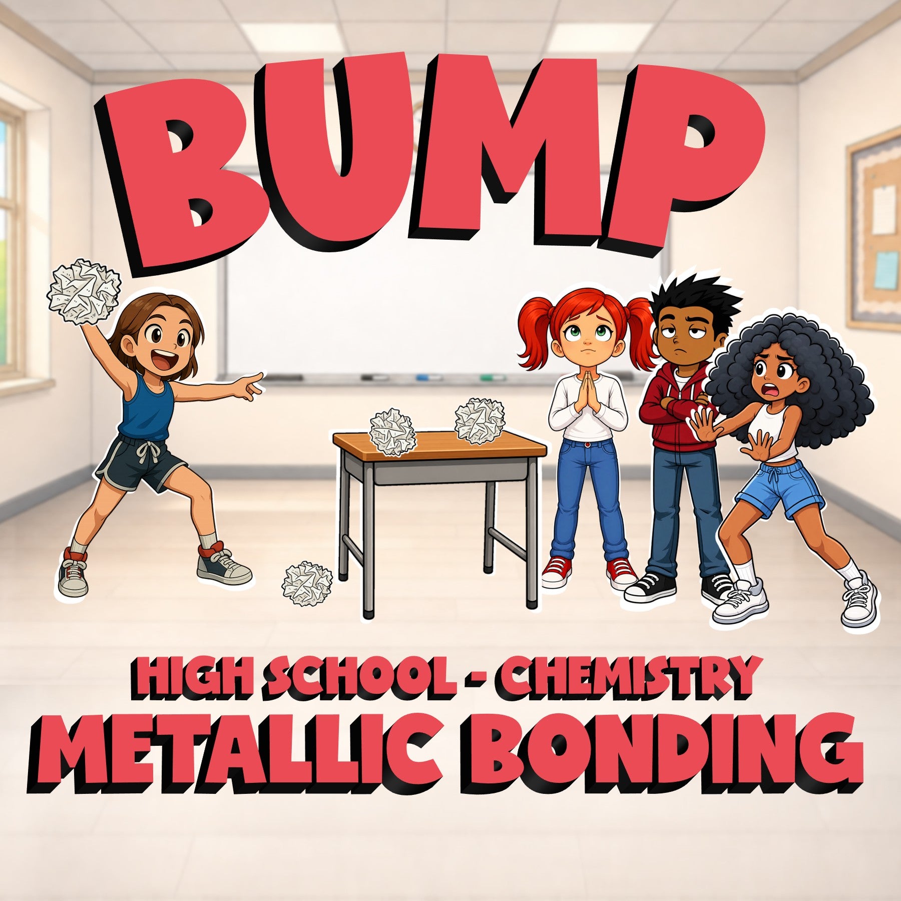 Metallic Bonding BUMP Science Game - No Prep Chemistry Review Activity