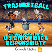U.S. Civic Pride & Responsibility TRASHKETBALL Socials Game - No Prep Grade 5