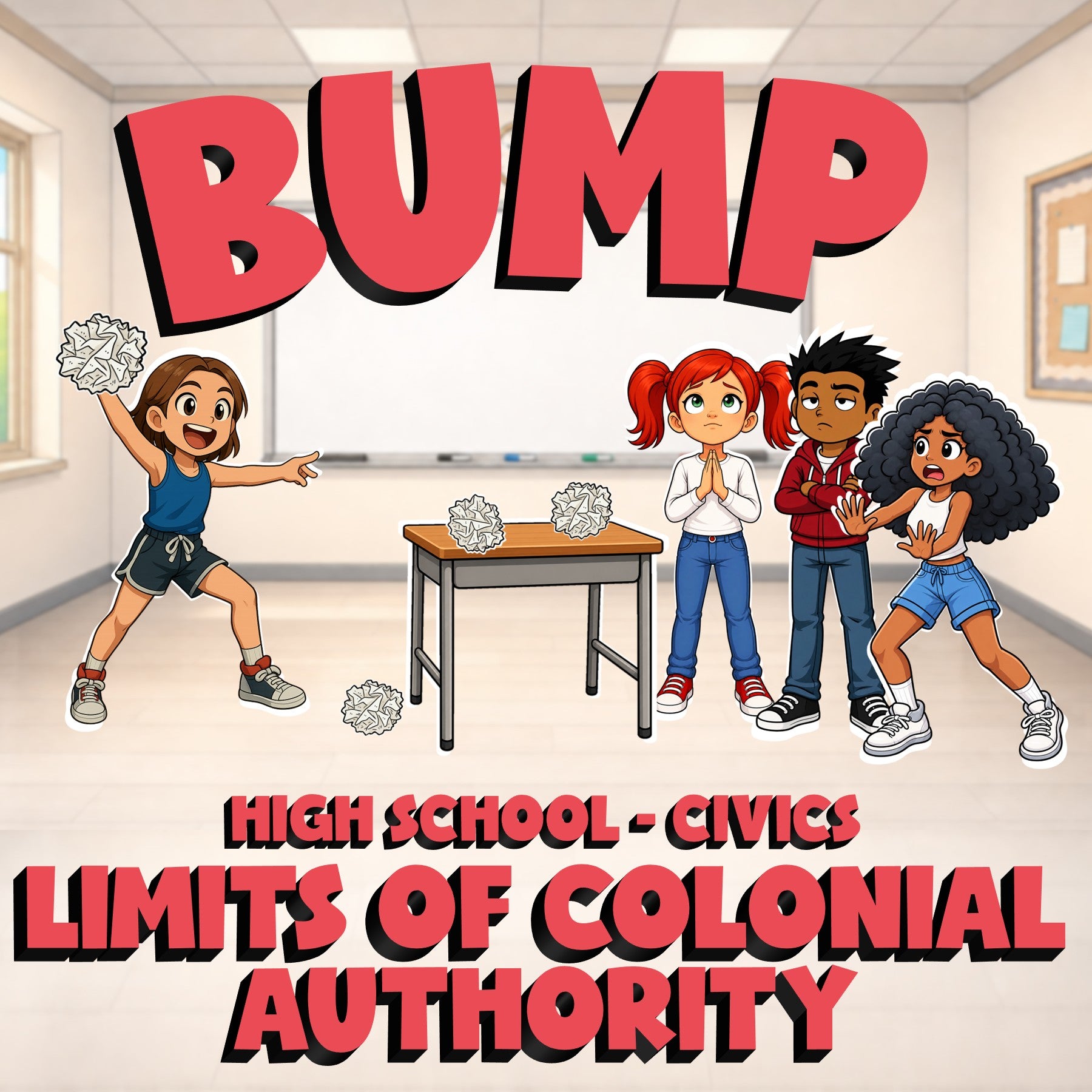 Limits of Colonial Authority BUMP Civics Game - No Prep Review Activity