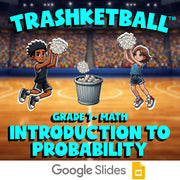 Introduction to Probability TRASHKETBALL Math Game - No Prep Grade 7 Review