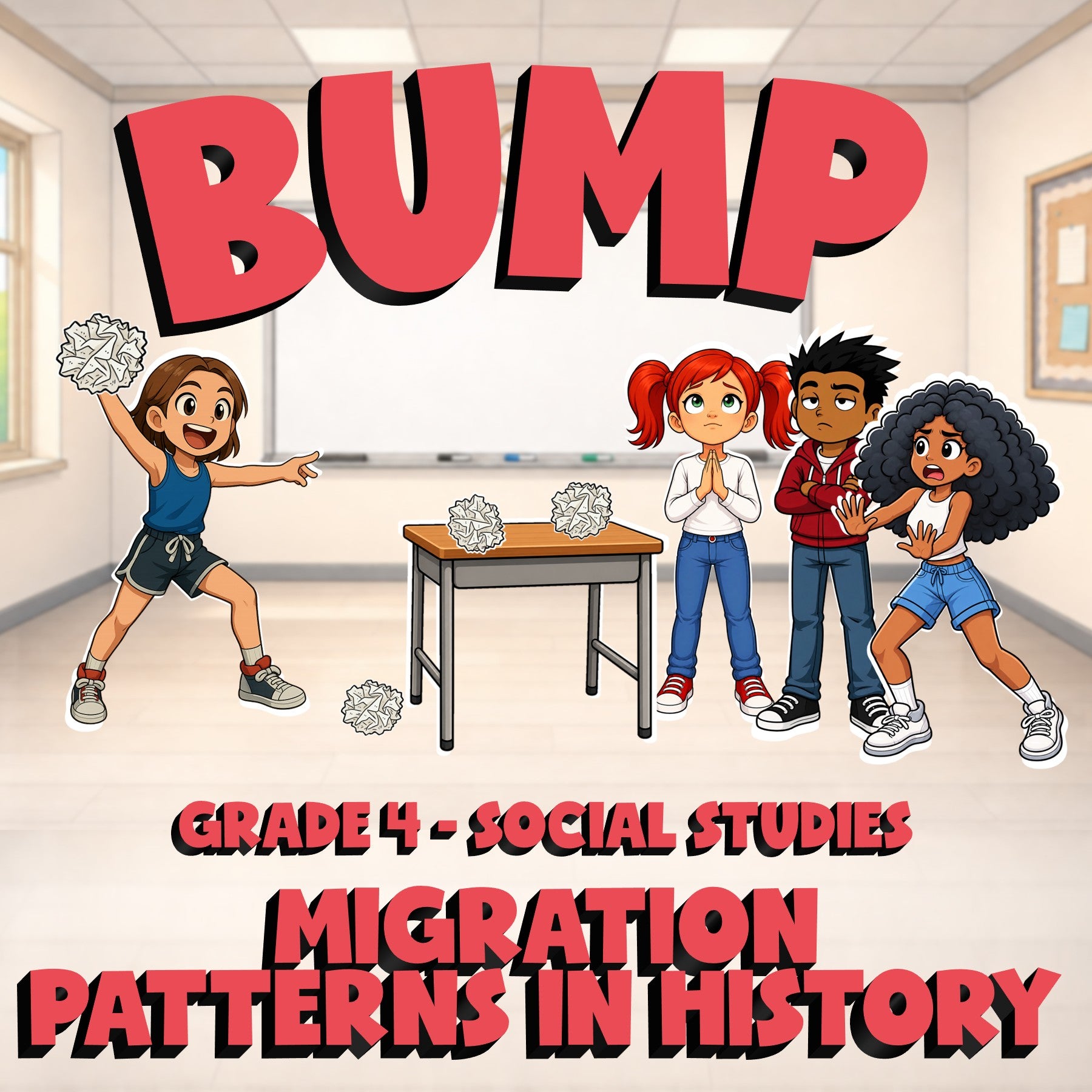 Migration Patterns in History BUMP Socials Game - No Prep Grade 4 Review