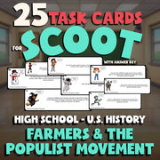 Farmers & the Populist Movement SCOOT TASK CARDS U.S. History Game - No Prep