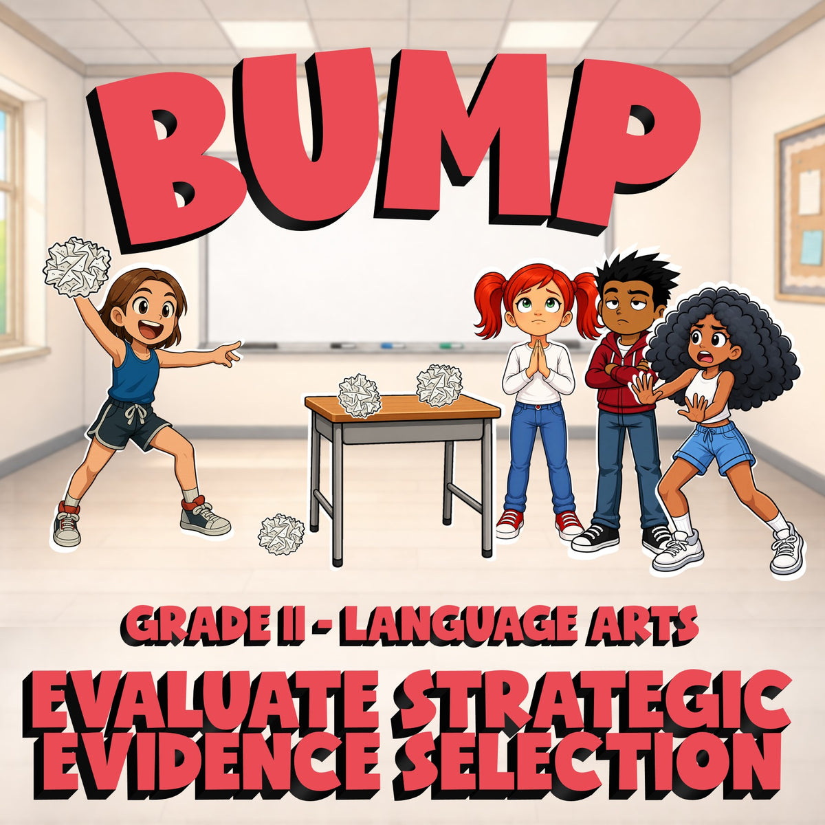 Evaluate Strategic Evidence Selection BUMP ELA Game - No Prep Grade 11 Review