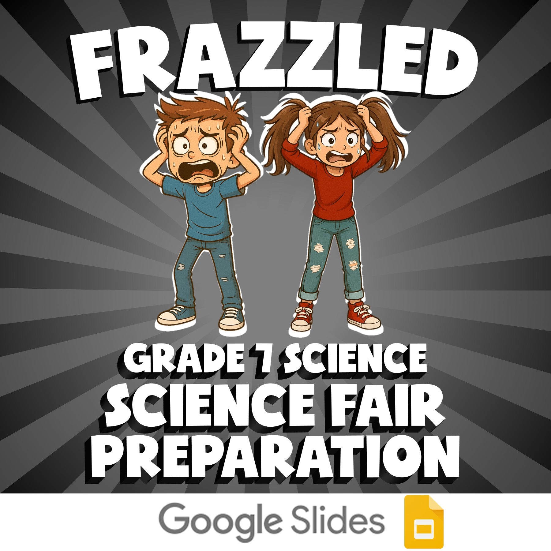 Science Fair Preparation FRAZZLED Science Game - No Prep Grade 7 Review Activity