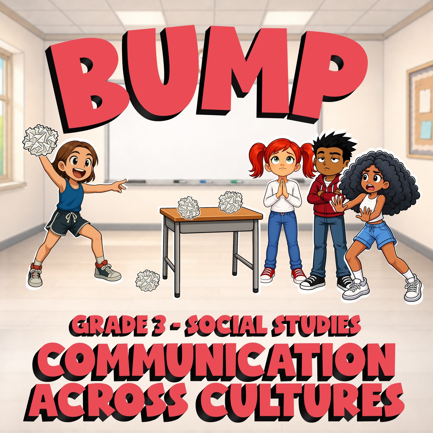 Communication Across Cultures BUMP Socials Game - No Prep Grade 3 Review