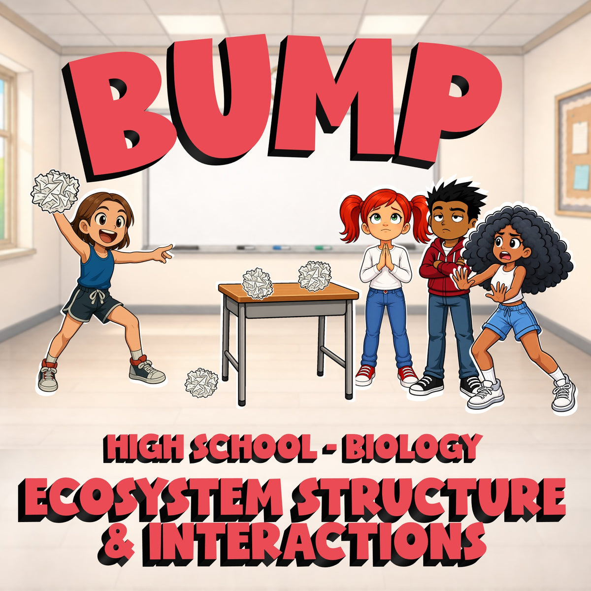 Ecosystem Structure & Interactions BUMP Science Game - No Prep Biology Review