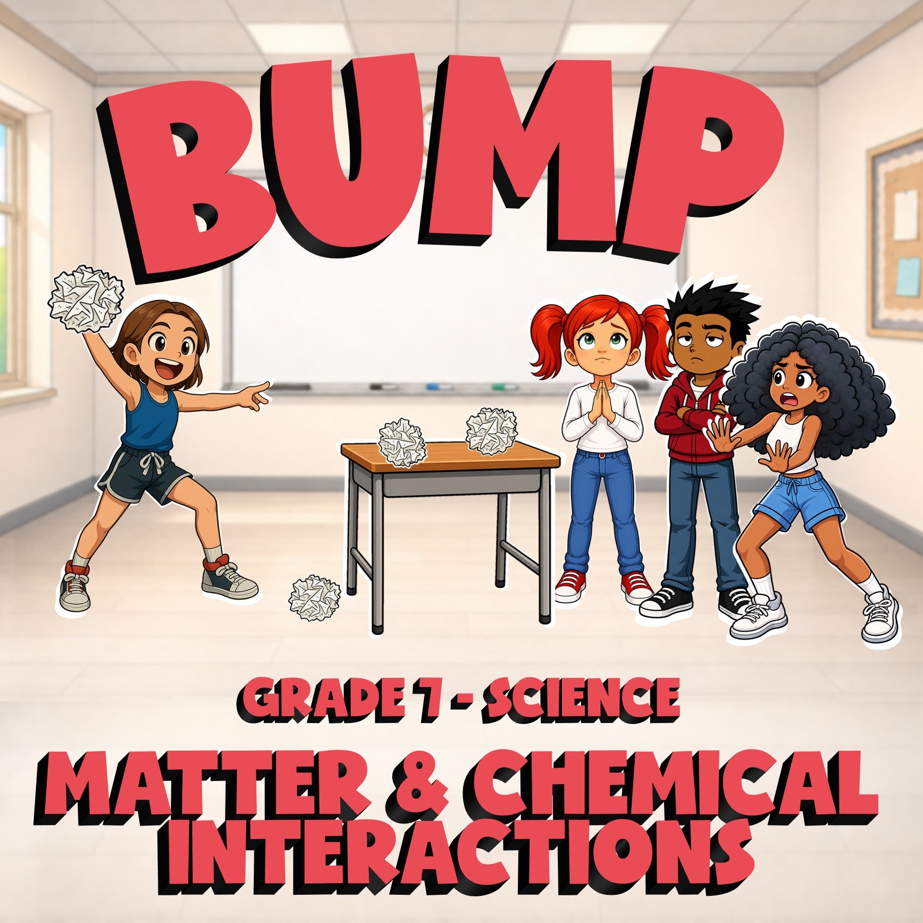 Matter & Chemical Interactions BUMP Science Game - No Prep Grade 7 Review