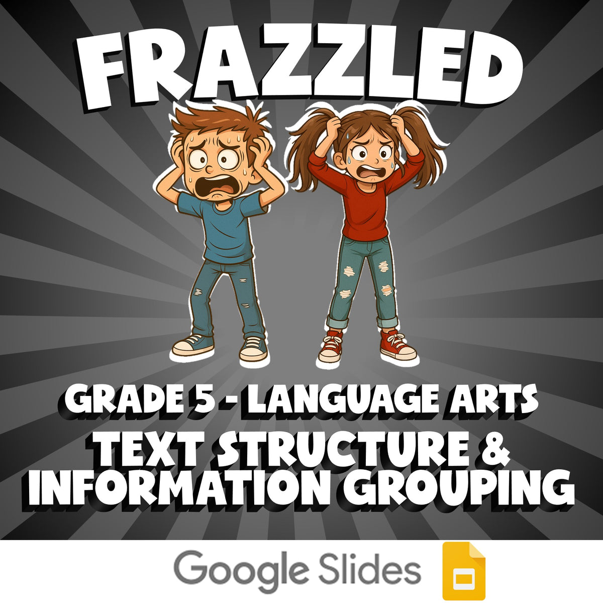 Text Structure & Information Grouping FRAZZLED ELA Game - No Prep Grade 5 Review
