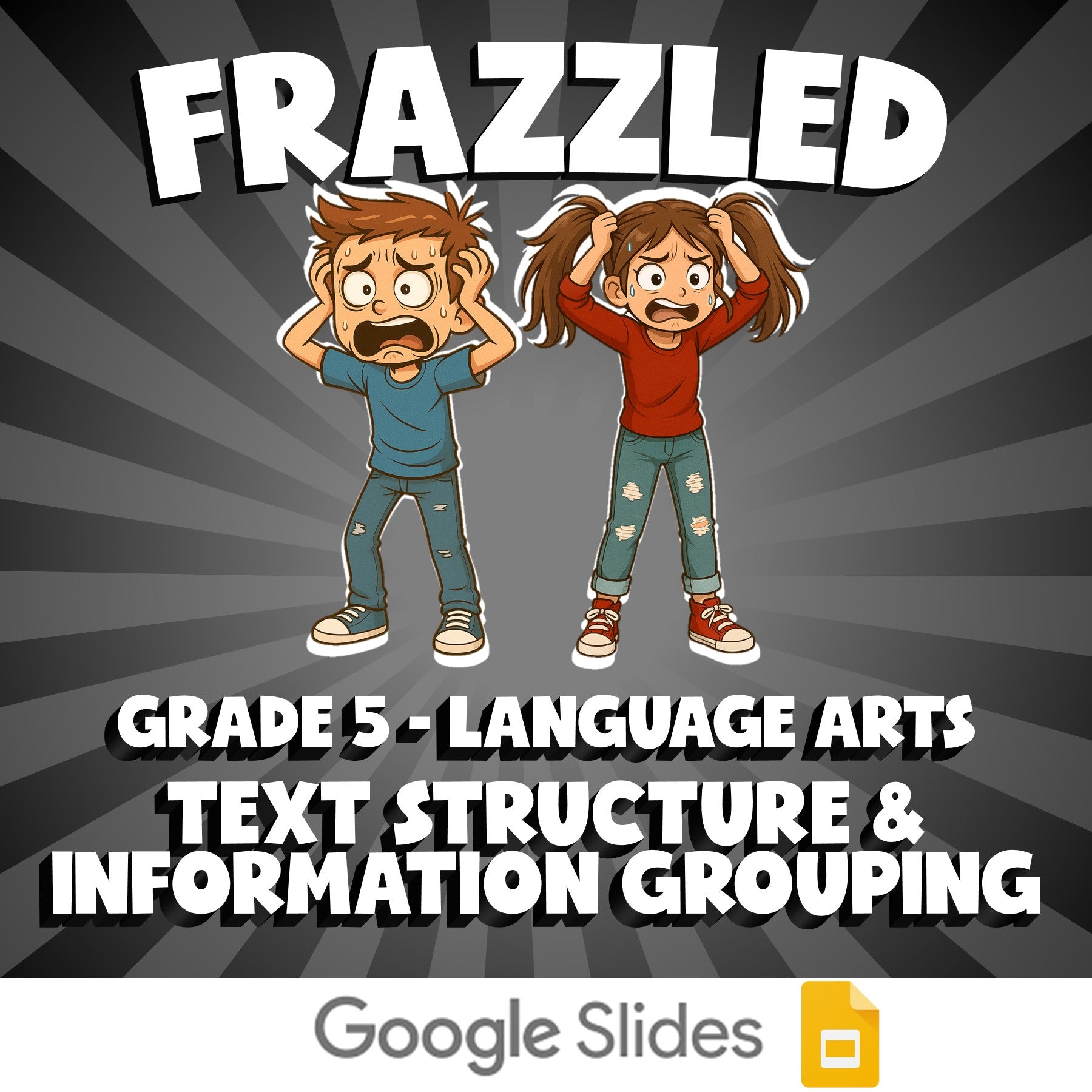 Text Structure & Information Grouping FRAZZLED ELA Game - No Prep Grade 5 Review